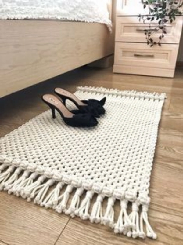 Macrame Rug - 100cmx150cm, natural